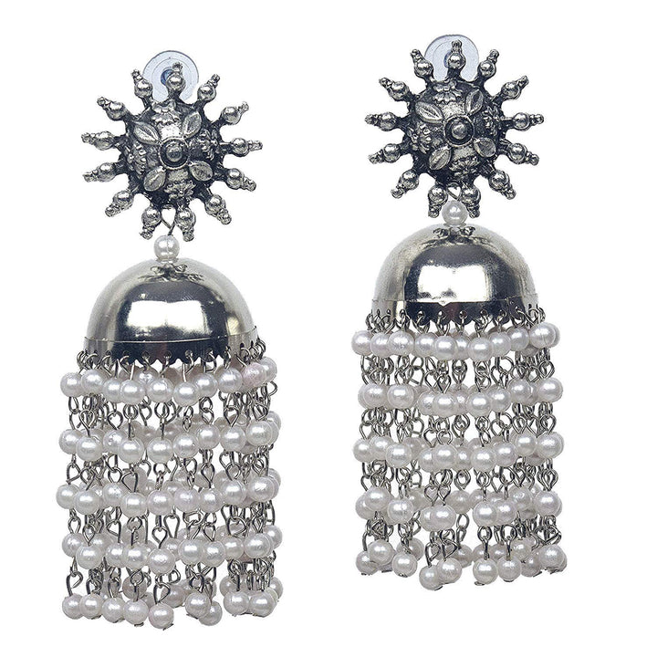 Combo of 2 Pearl Chandelier And Dome Jhumki