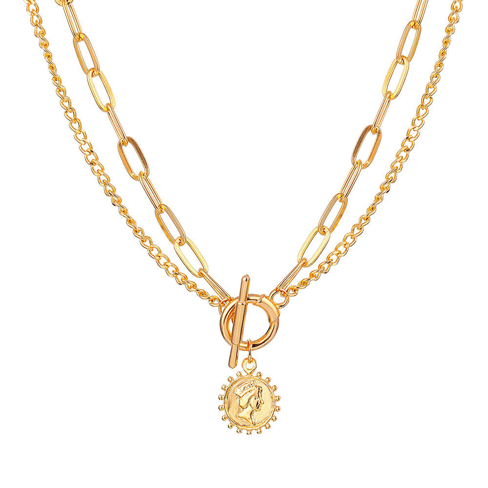 Gold Plated Coin Pendant