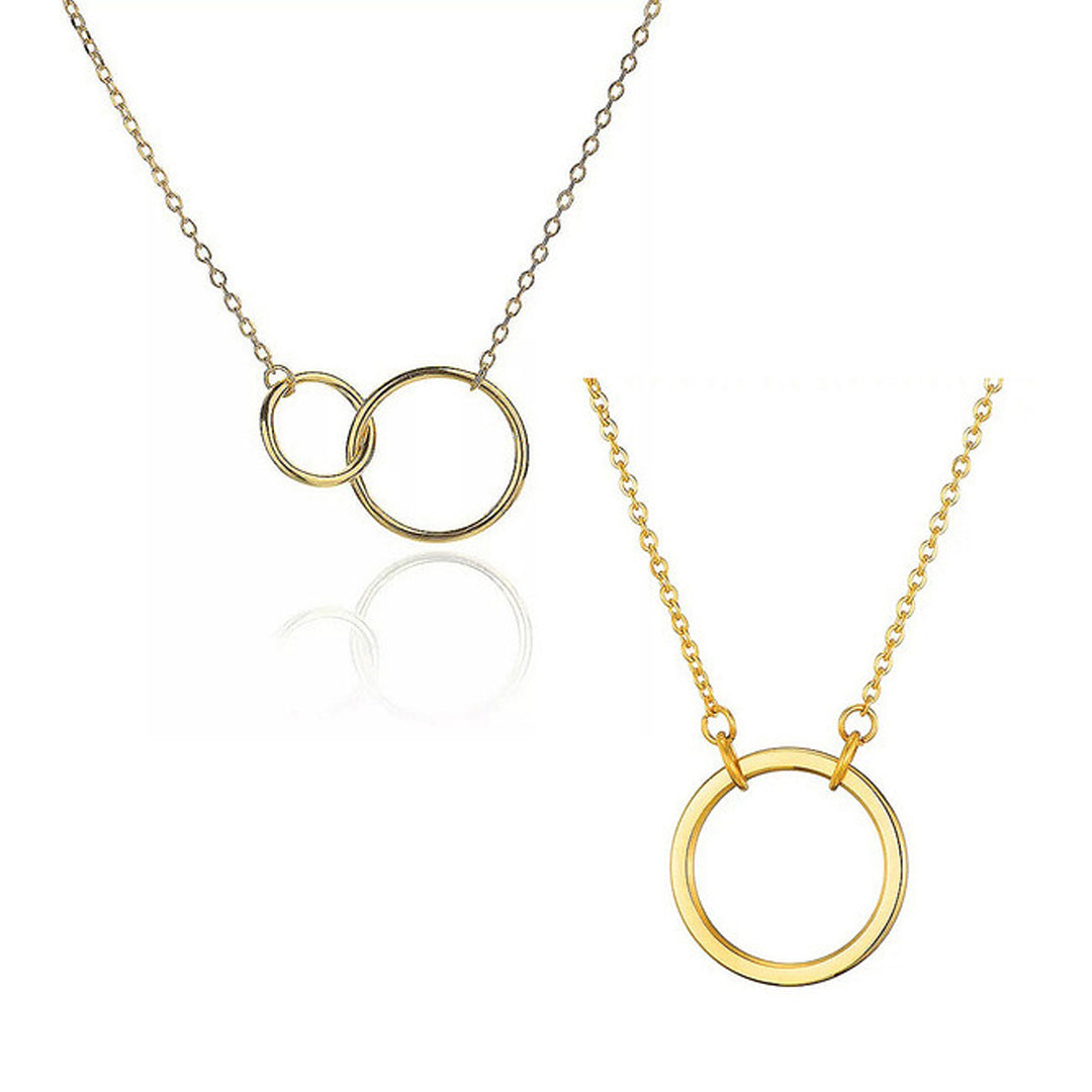 Combo Of 2 Single and Double Circle Pendant