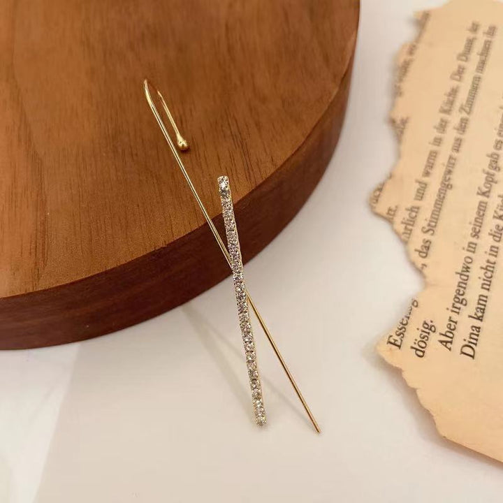 Pack of 2 Gold Plated Studded Cross Ear Cuff